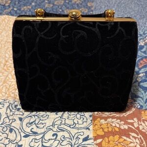 Vintage 90s velvet evening bag